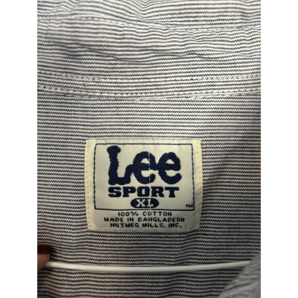 Lee Sport‎ Men’s XL Old Milwaukee Embroidered Long Sleeve Button Up Vintage Y2K - Picture 4 of 8